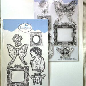 Elizabeth Craft Design Butterfly Clear Stamp Die Set English Countryside 1 Gift
